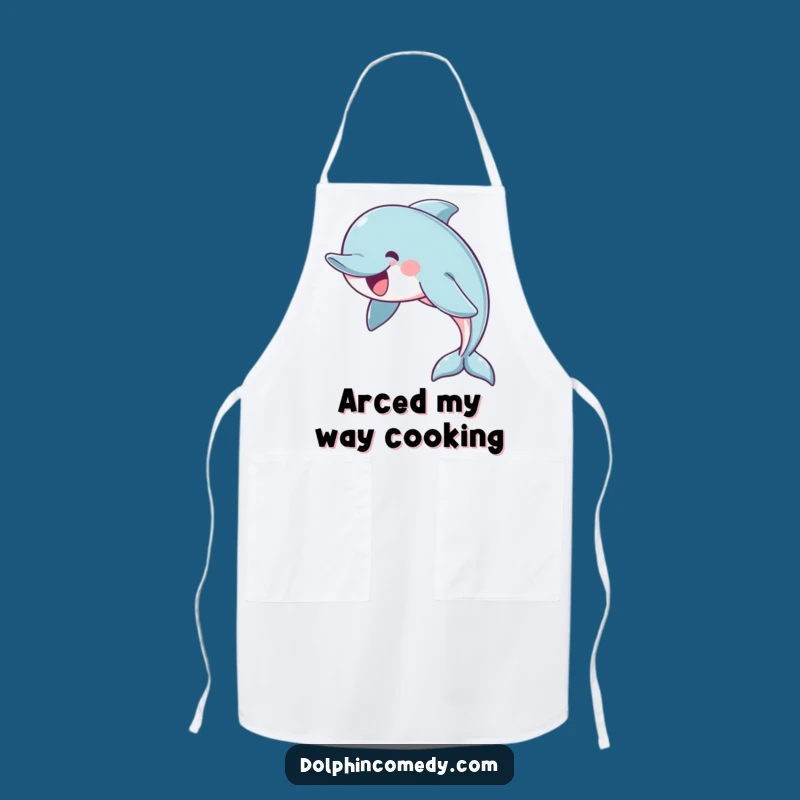 Funny Cheerful Dolphin Apron: Cook with Grace and a Smile