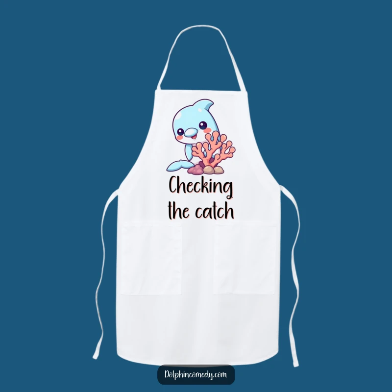 Funny Dolphin Apron: Curious Chef Dolphin Apron, Hilarious Funny Gift for Seafood Lovers