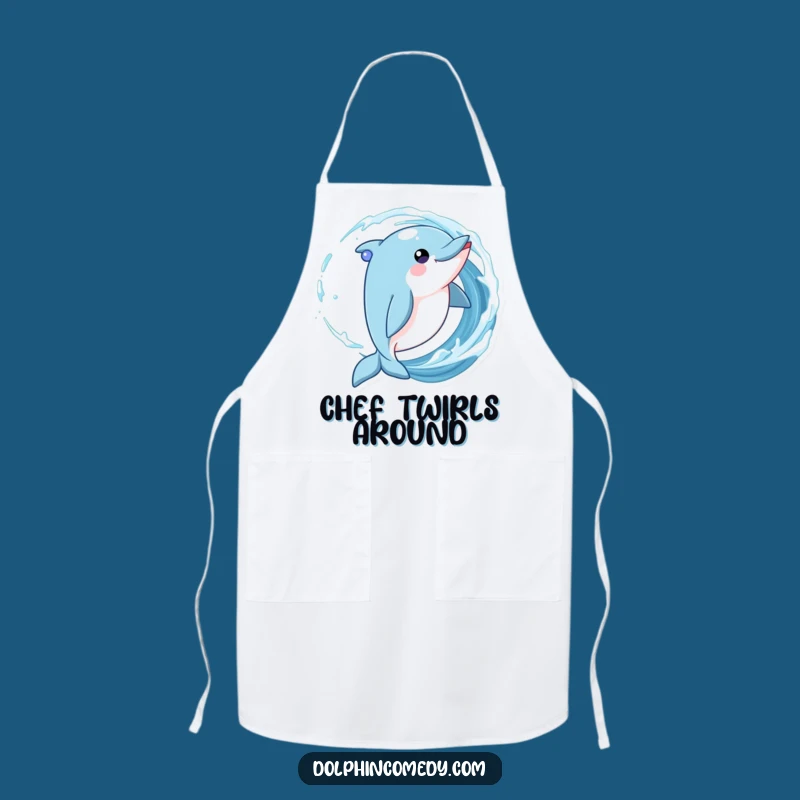 Funny Playful Dolphin Apron - Hilarious Kitchen Wear for Ocean-Loving Cooks