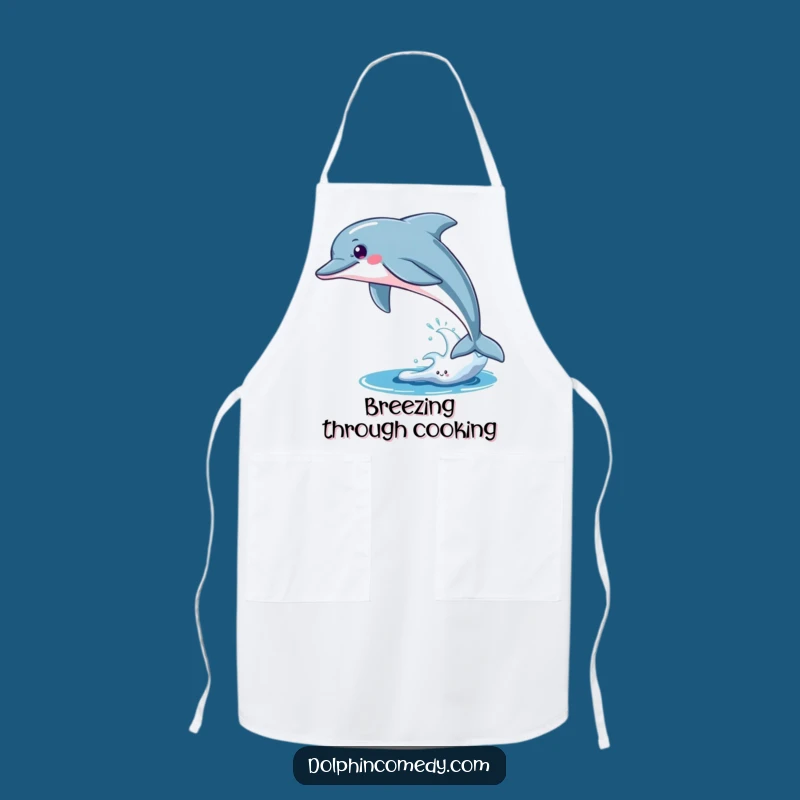 Funny Free Dolphin Apron: Cook with the Spirit of Freedom