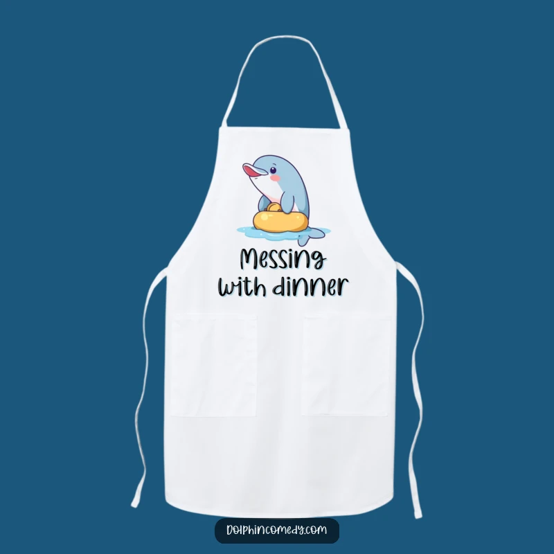 Funny Naughty Dolphin Apron: Cook with Playful Mischief
