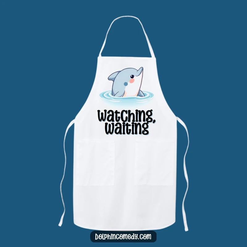 Funny Curious Dolphin Apron: Kitchen Fun, Perfect Funny Gift for Chefs