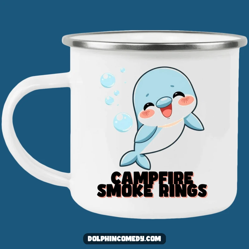 Durable Funny Dolphin Bubble Camping Mug - Joyful Outdoor Brews