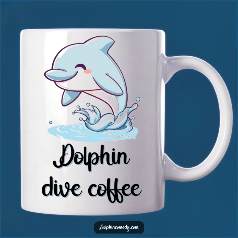 Funny Dolphin Smile Mug: Aquatic Joy and Hilarious Gift for Ocean Lovers!