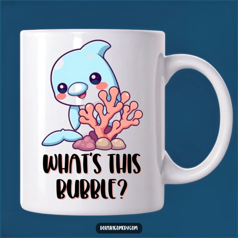 Funny Curious Dolphin Mug: Ocean Peek-a-Boo Amphibian, Unique Funny Gift for Sea Lovers