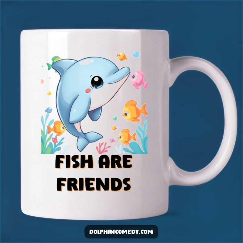 Funny Dolphin Mug: Curious Watcher, Amusing Funny Gift for Marine Life Fans
