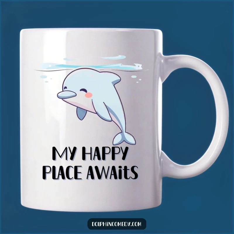 Funny Dolphin Sigh Mug: Peaceful Underwater Glide, Perfect Relaxing Gift Idea