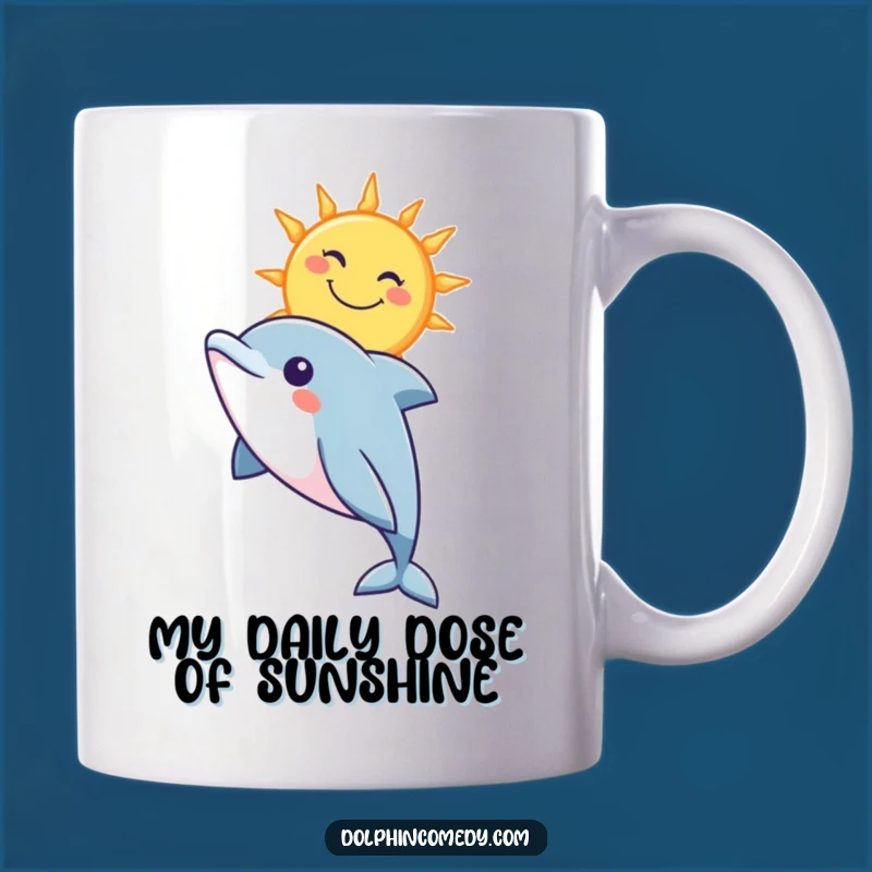 Funny Dolphin Sun Gazing Mug: A Whimsical Gift for Ocean Lovers