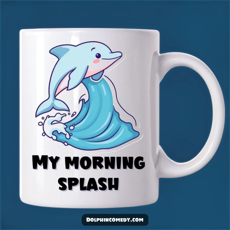 Funny Dolphin Wave Leap Mug: A Hilarious Ocean Friend Perfect for Gift Giving
