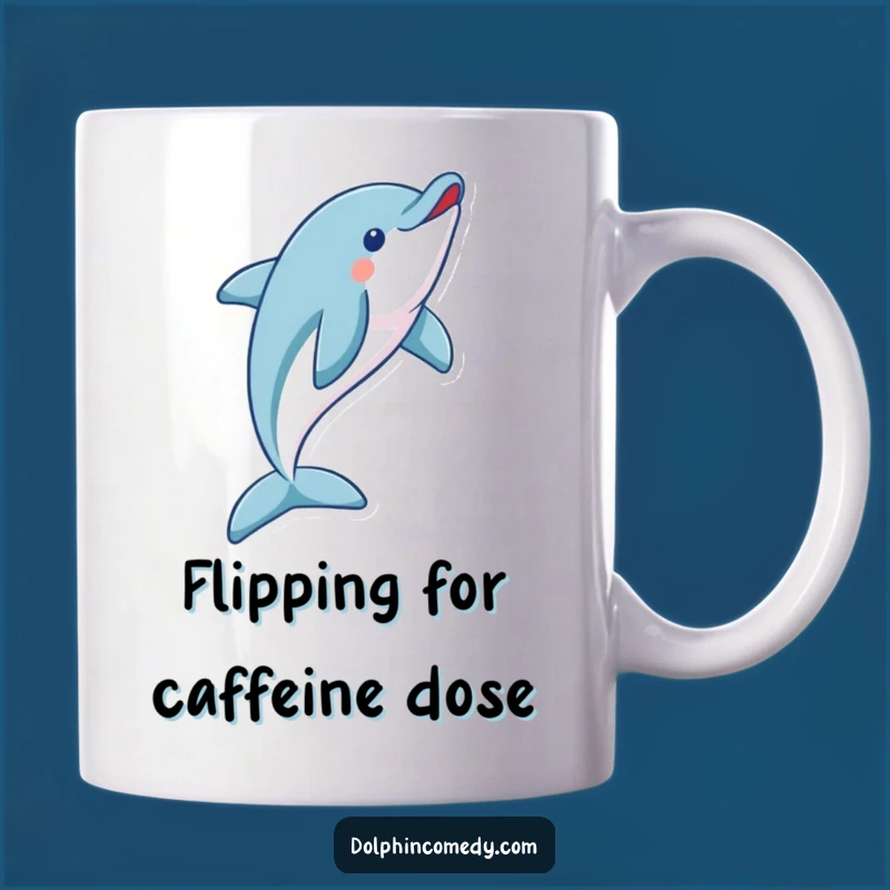 Funny Flipping Dolphin Mug - Energetic Ocean Creature Gift