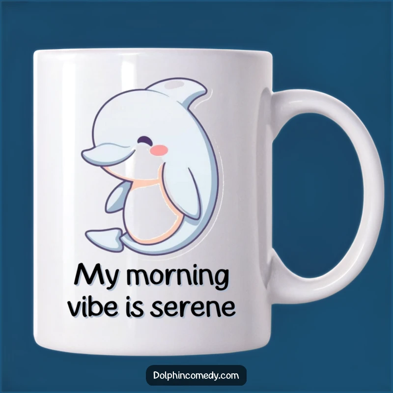 Funny Serene Dolphin Mug: A Joyful Ocean Creature Gift for Dolphin Lovers