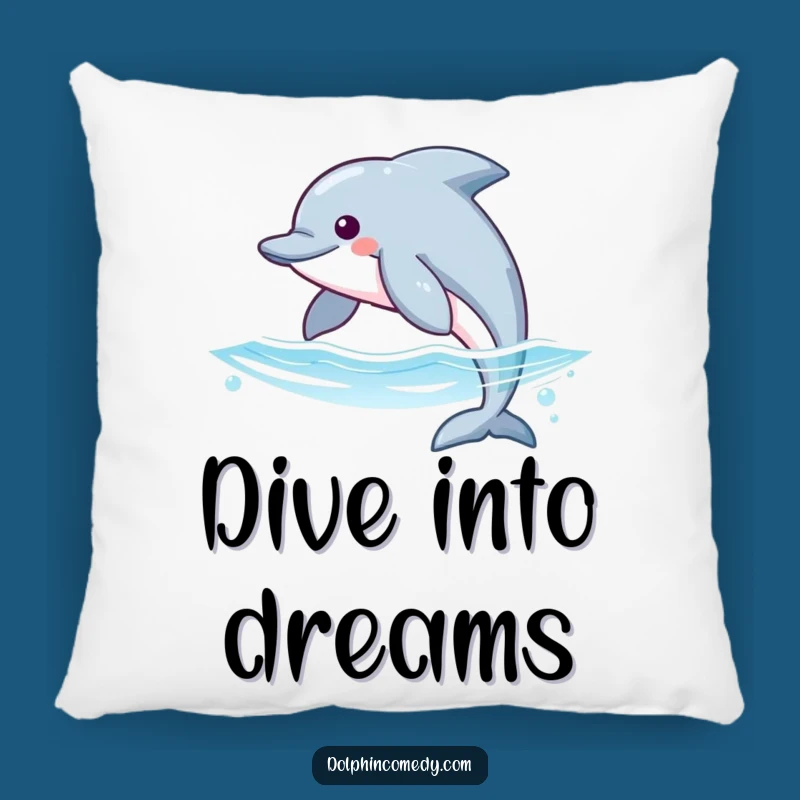 Funny Dolphin Glide Pillow: Soft Ocean Accent, Cozy Gift for Dreamers