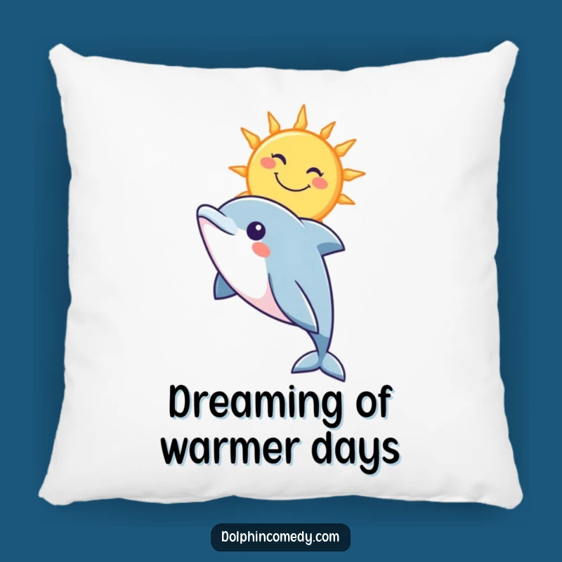 Funny Dolphin Sun Pillow: Comfy & Cheerful Accent for Your Sofa