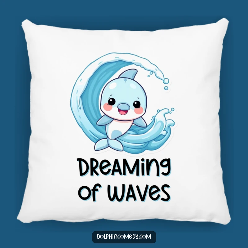 Funny Dolphin Wave Buddy Pillow - Cozy & Playful Ocean Accent!