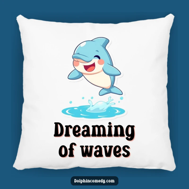 Funny Joyful Dolphin Pillow - Soft & Cheerful Cushion for Ocean Lovers