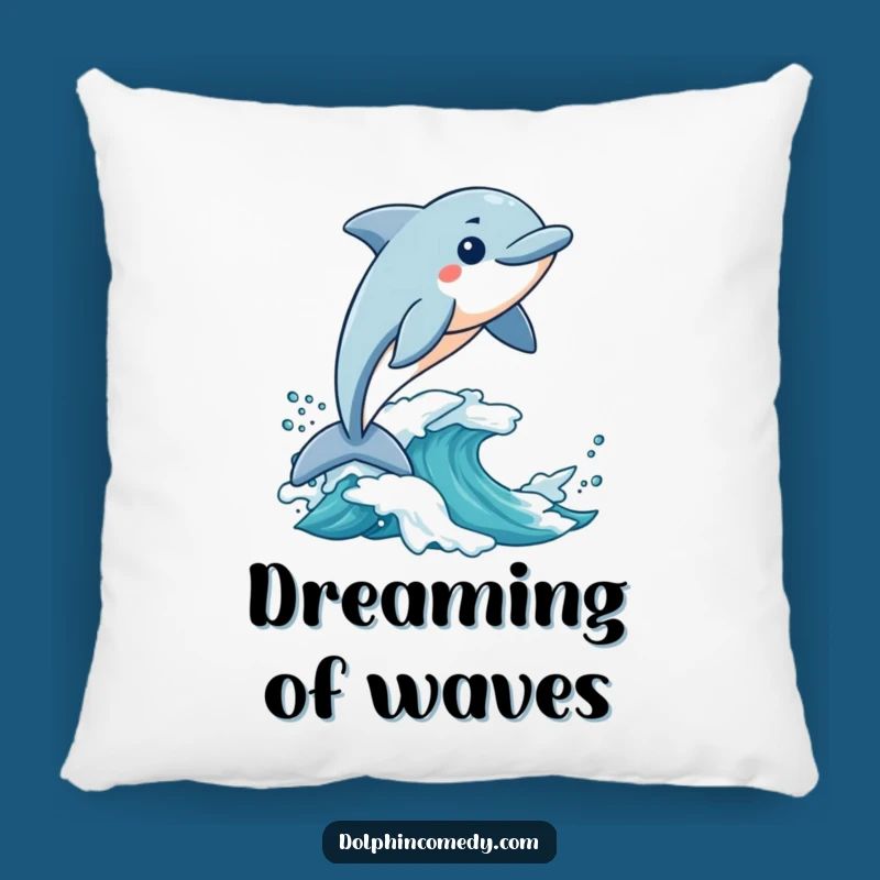 Funny Surfing Dolphin Pillow: Cozy Excitement, Wave Rider Comfort, Wonderful Funny Gift