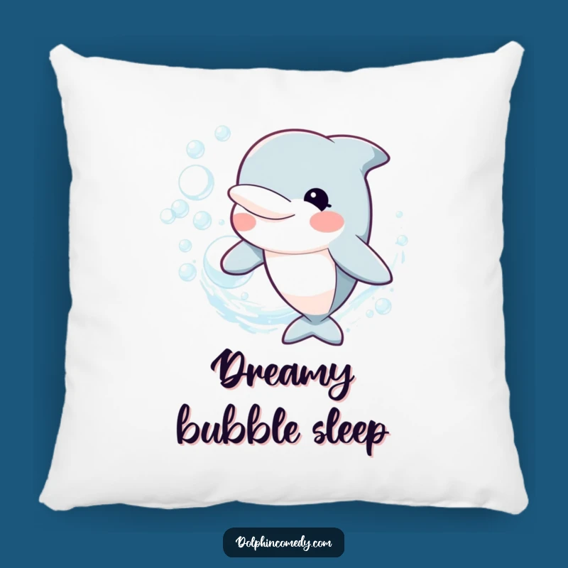 Funny Happy Dolphin Pillow: Bubble Ring Comfort, Your Cozy Funny Gift