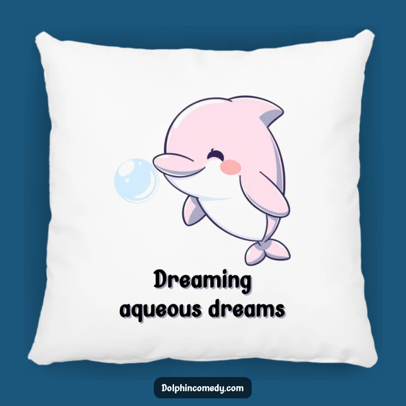 Funny Dolphin Bubble Pillow - Soft Cushion with Happy Dolphin Design, Cozy Home Decor Gift