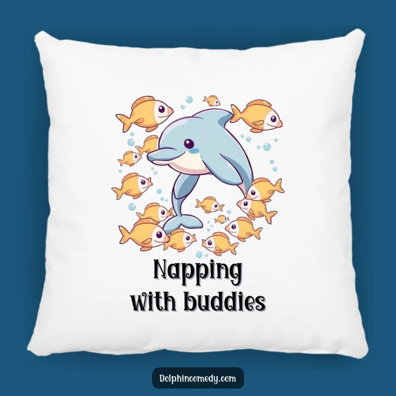 Funny Dolphin Fish Pillow - Cozy Underwater Friends Funny Gift