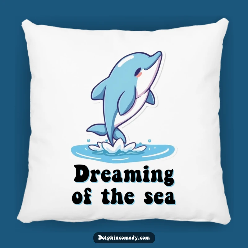 Funny Dolphin Flip Cushion, Stylized Character Pillow, Ideal Funny Gift