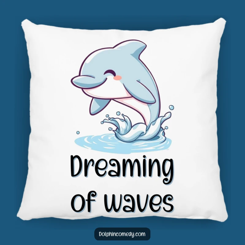 Funny Dolphin Pillow: Cozy Comfort with Aquatic Smiles!