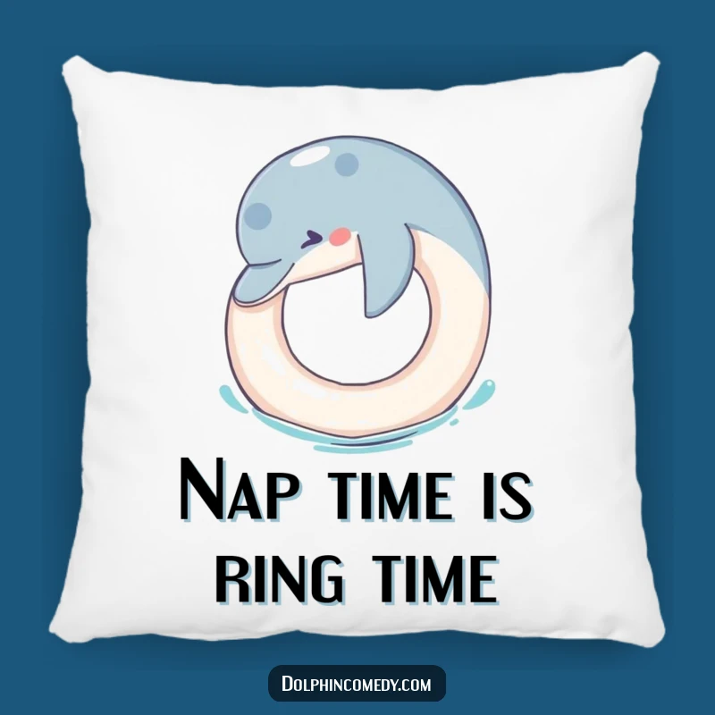 Funny Dolphin Ring Toss Pillow: Cozy Comfort with Hilarious Aquatic Charm, Great Gift