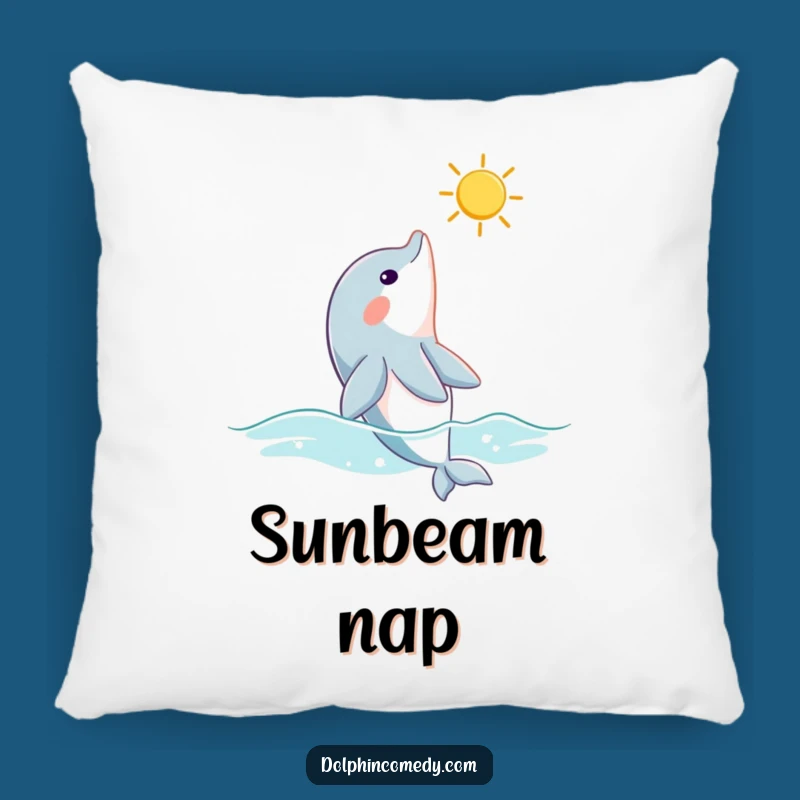 Funny Dolphin Sunbeam Pillow - Cozy & Contemplative Decor