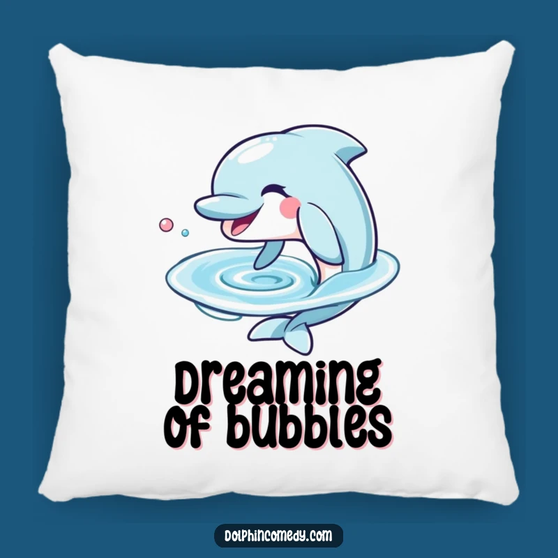 Funny Dolphin Water Ring Pillow - Cozy Grinning Dolphin Cushion, Perfect Gift