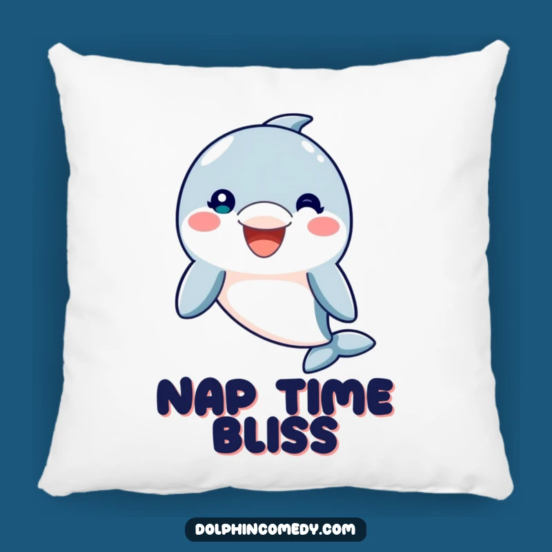 Funny Friendly Dolphin Pillow: Welcoming Smile Comfort, Your Cozy Funny Gift