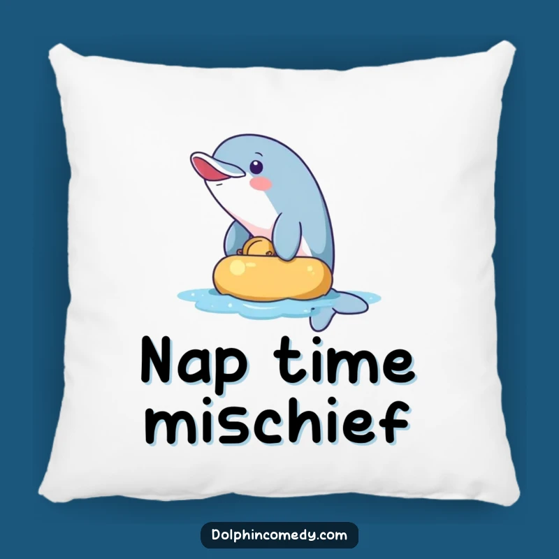 Funny Naughty Dolphin Pillow: Cozy Up with Playful Ocean Fun