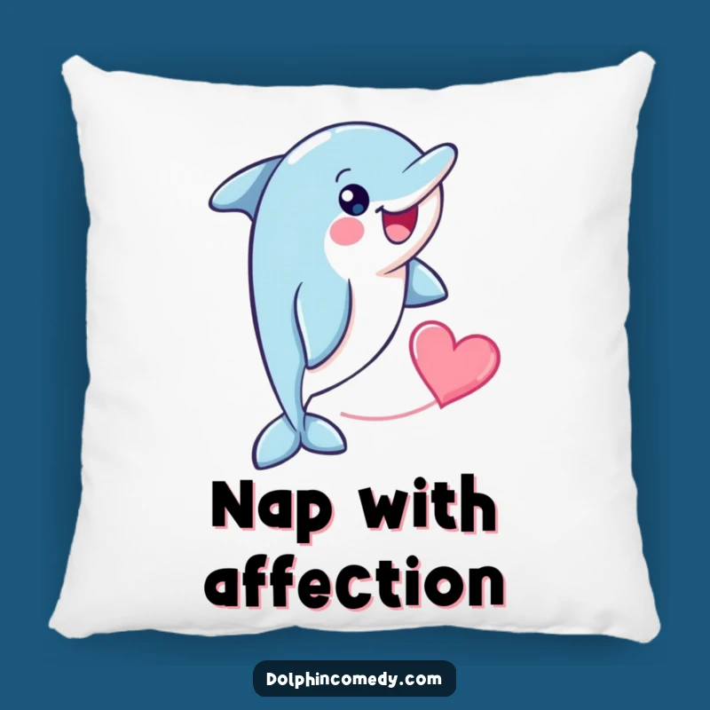 Funny Dolphin Heart Pillow: Cuddle Up with Love, a Sweet Funny Gift