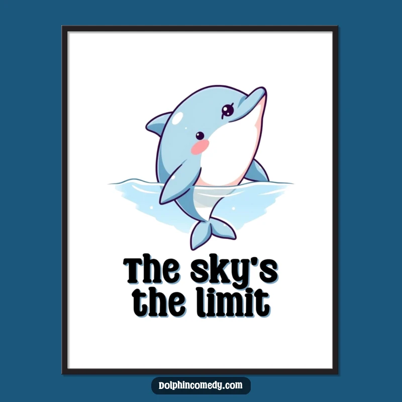 Funny Curious Dolphin Digital Art: Instant Intrigue for Your Walls