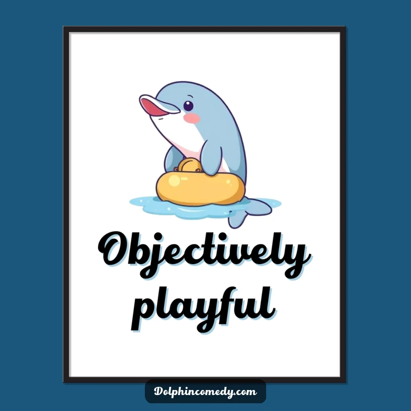 Funny Naughty Dolphin Digital Art: Instant Playful Mischief for Walls