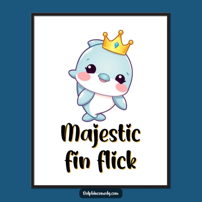 Funny Royal Dolphin Digital Art - Regal Decor Funny Gift