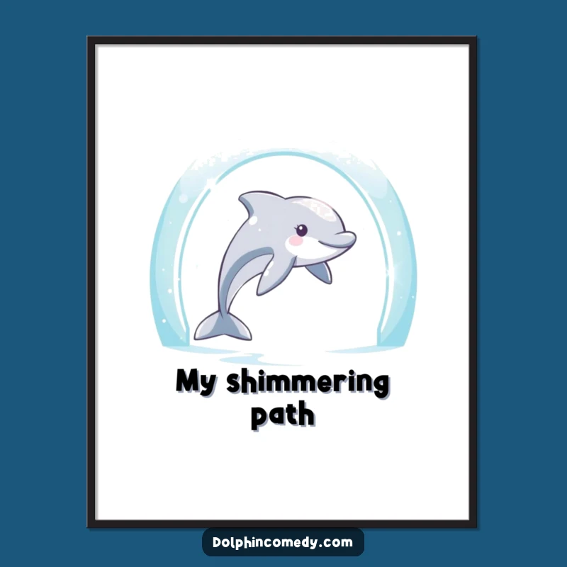 Funny Dolphin Archway Digital Art: Instant Inspirational Ocean Decor