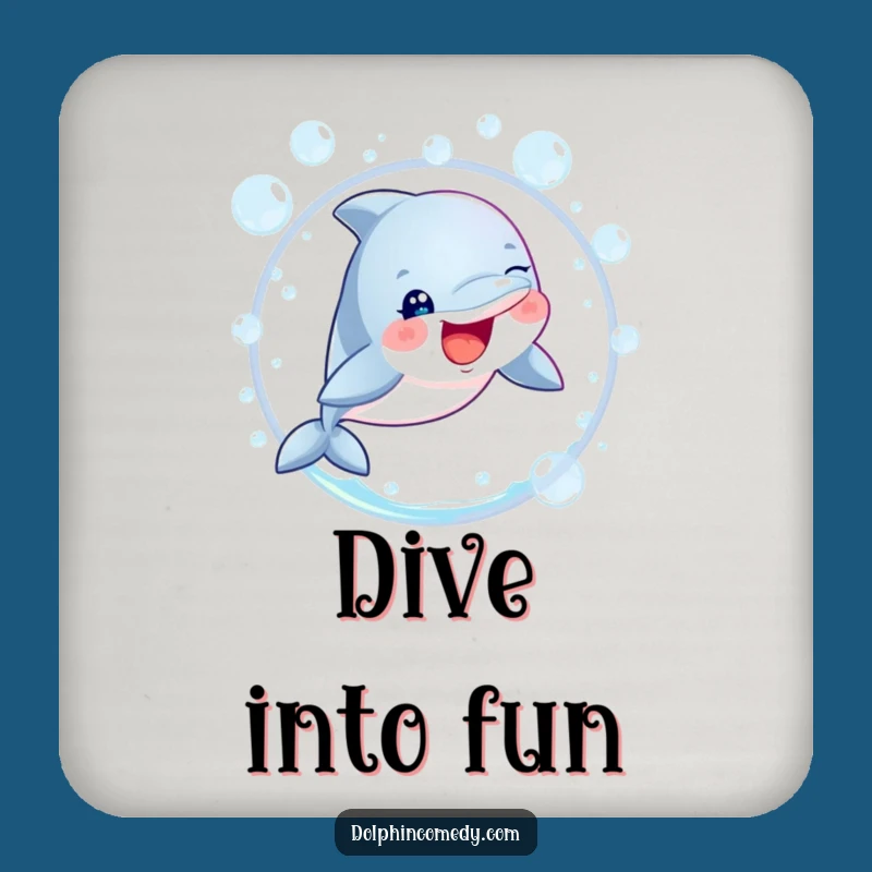 Funny Dolphin Bubble Coasters - Protect Surfaces with Aquatic Charm!