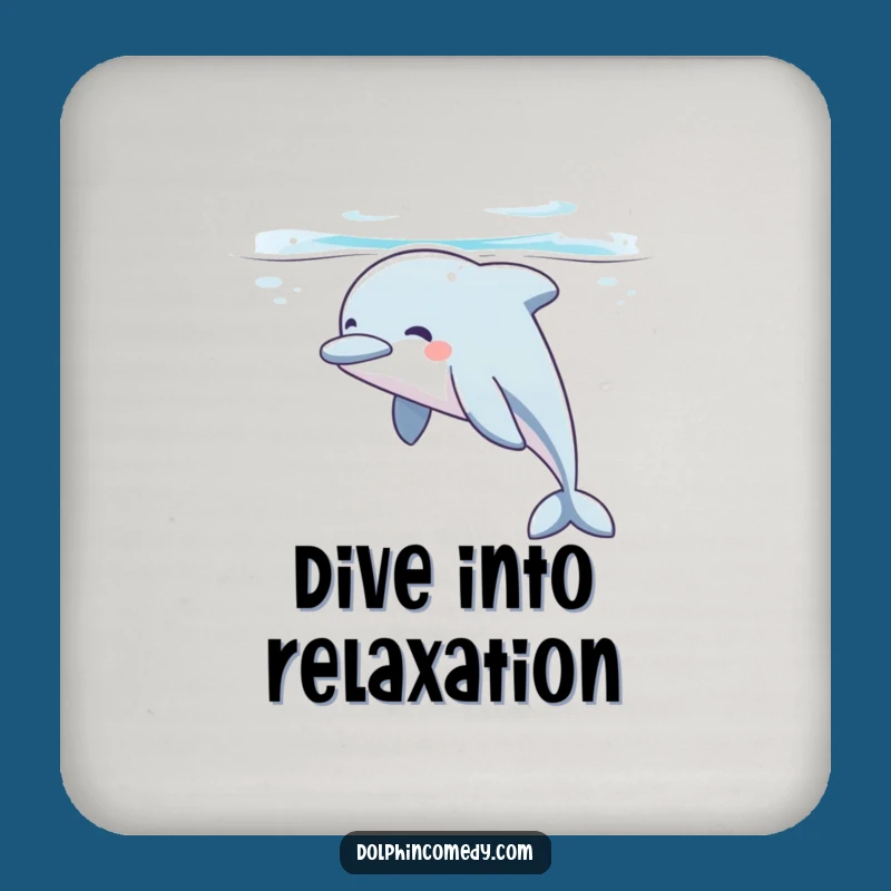 Funny Dolphin Sigh Coaster: Protect Surfaces Underwater Glide, Practical Gift