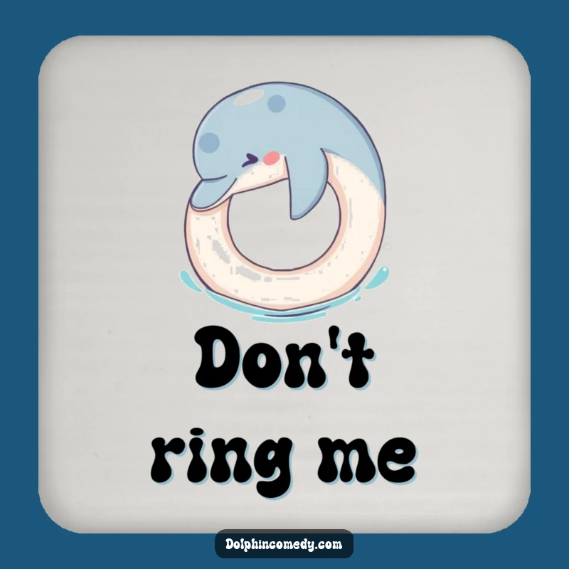 Funny Dolphin Ring Toss Coaster: Protect Surfaces with Hilarious Aquatic Charm