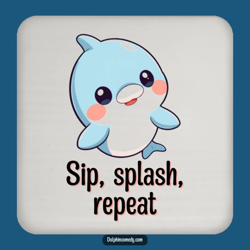 Funny Dolphin Bobbing Head Coasters - Protect Surfaces with Humor