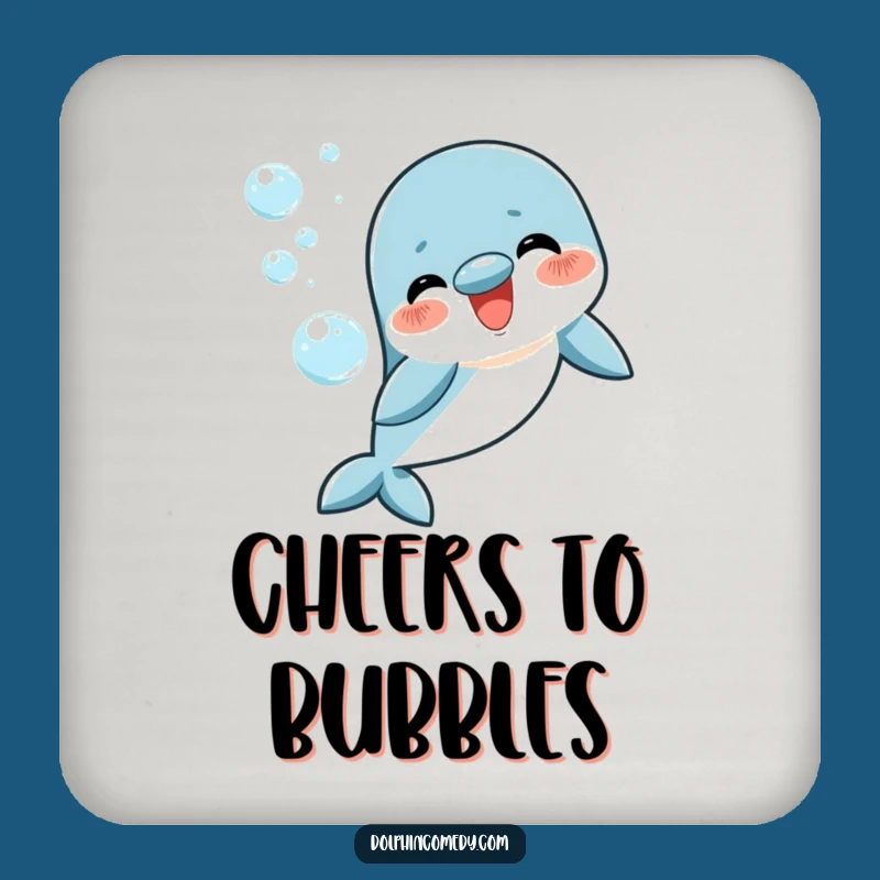 Funny Dolphin Bubble Coasters - Protect Surfaces with Joy