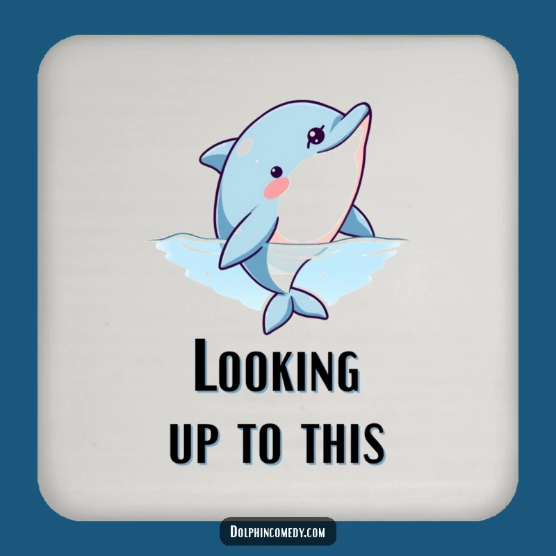 Funny Curious Dolphin Coasters: Protect Surfaces with Ocean Intrigue
