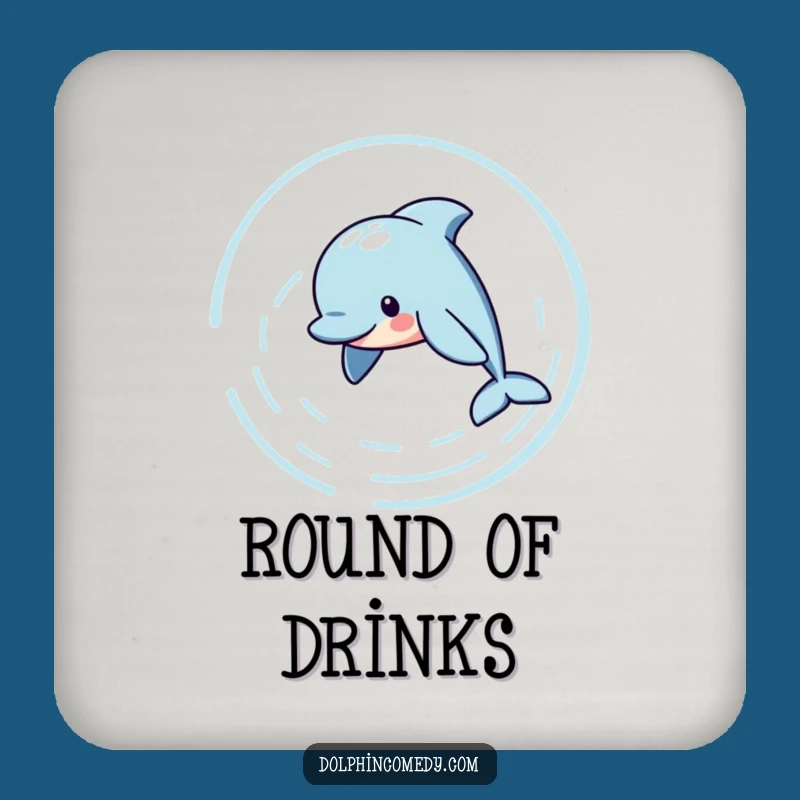 Funny Dolphin Coaster: Playful Ripples, Protect Your Table with Fun