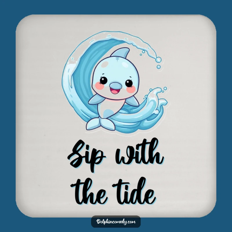 Funny Dolphin Wave Rider Coaster - Protect Surfaces with Ocean Fun!