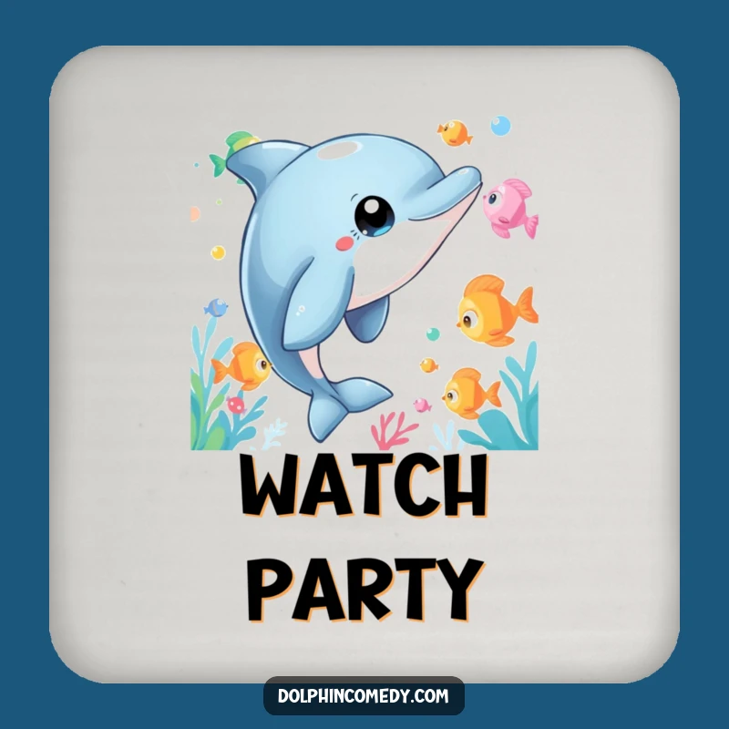Funny Dolphin Coaster: Curious Watcher, Amusing Funny Gift Accessory