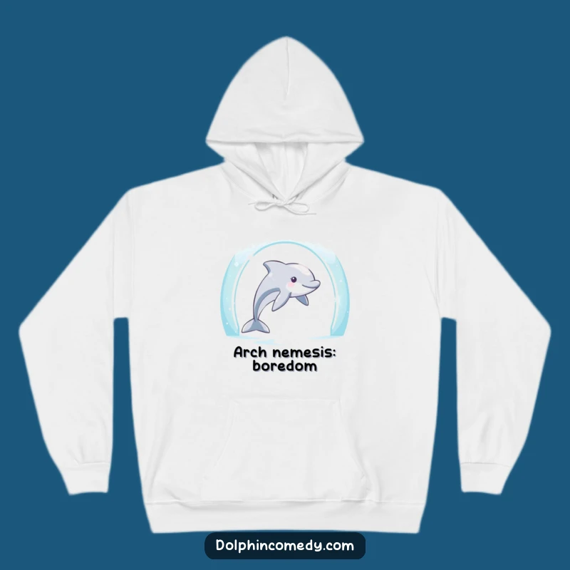 Funny Dolphin Archway Warrior Hoodie: Cozy and Comedic Motivation