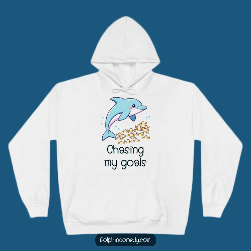 Funny Dolphin Fish Chase Hoodie: Cozy Playfulness, Hunter Style, Perfect Funny Gift