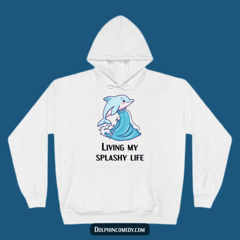 Cozy Funny Dolphin Wave Hoodie: Warm Comfort and Hilarious Sea Style, Great Gift