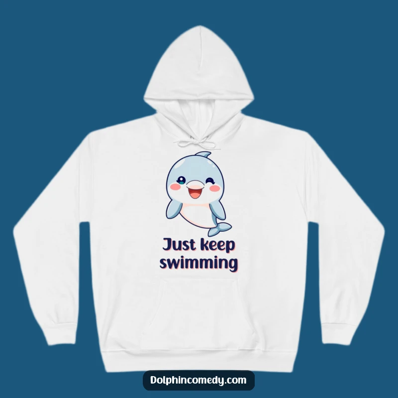 Cozy Funny Friendly Dolphin Hoodie: Welcoming Smile for Ultimate Comfort and Funny Gift