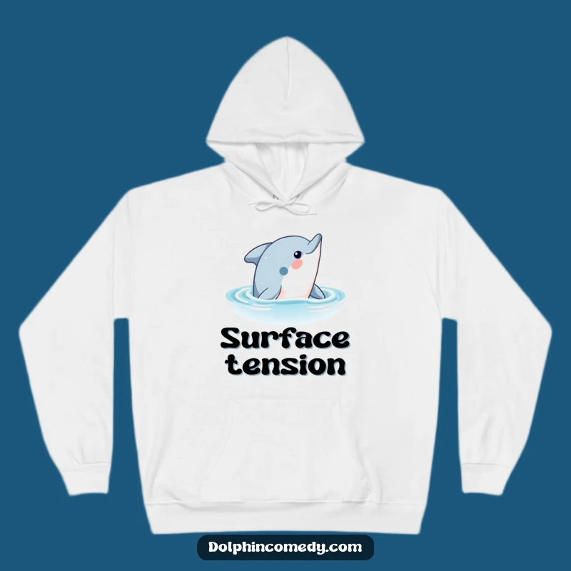 Funny Curious Dolphin Hoodie: Cozy Ocean Vibes, A Perfect Funny Gift