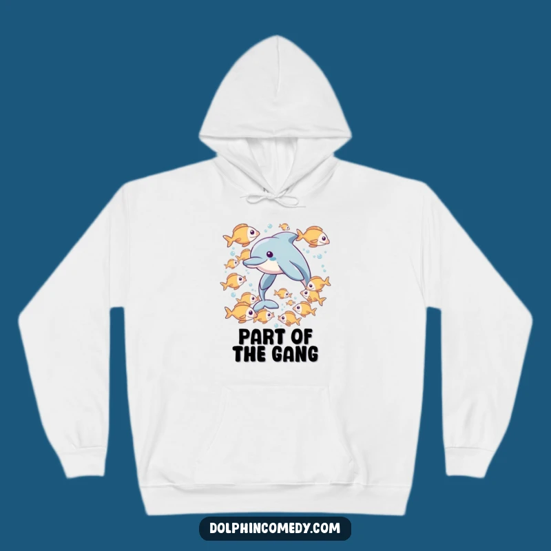 Funny Dolphin Fish Hoodie - Cozy Underwater Friends Funny Gift